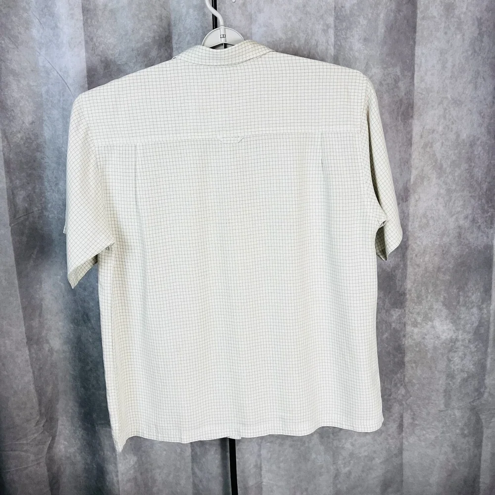The North Face Button Up Shirt Zipper Pocket XL Short Sleeve Modal/Polyester